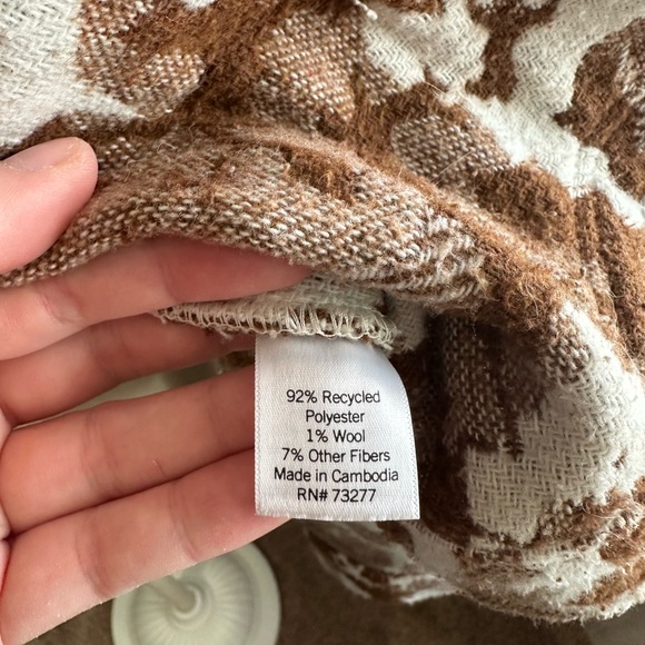 Sonoma Goods For Life Cow Print Cropped Shacket - Picture 7 of 7